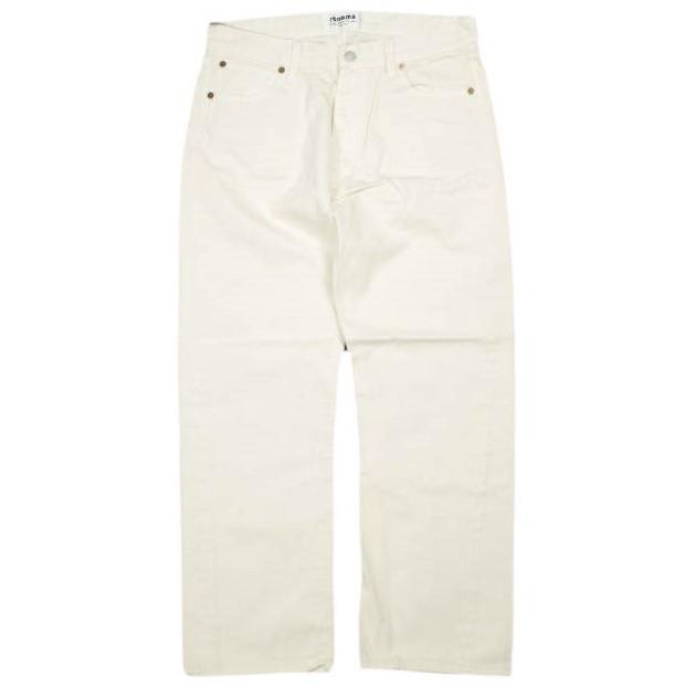 新品 renoma レノマ 22AW Les Halles (yellow finish selvedge denim) ホワイト5ポケットセルビッチデニムパンツ RCCA02UNI B 2 WHITE | 