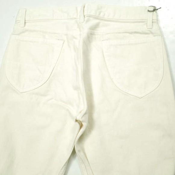 新品 renoma レノマ 22AW Les Halles (yellow finish selvedge denim) ホワイト5ポケットセルビッチデニムパンツ RCCA02UNI B 2 WHITE |  | 06