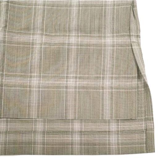 新品 un/unbient アン 25SS 日本製 Stand Collar Shirt ウールトロピカル スタンドカラーシャツ UNSH41 2 Pale Brown Check アンビエント |  | 06