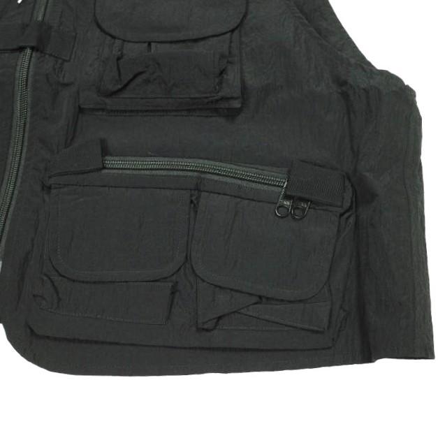 新品 un/unbient アン 23AW I WANT VEST リップストップナイロン フィッシングベスト UNBT1 2 Black ジレ アンビエント タクティカル |  | 05