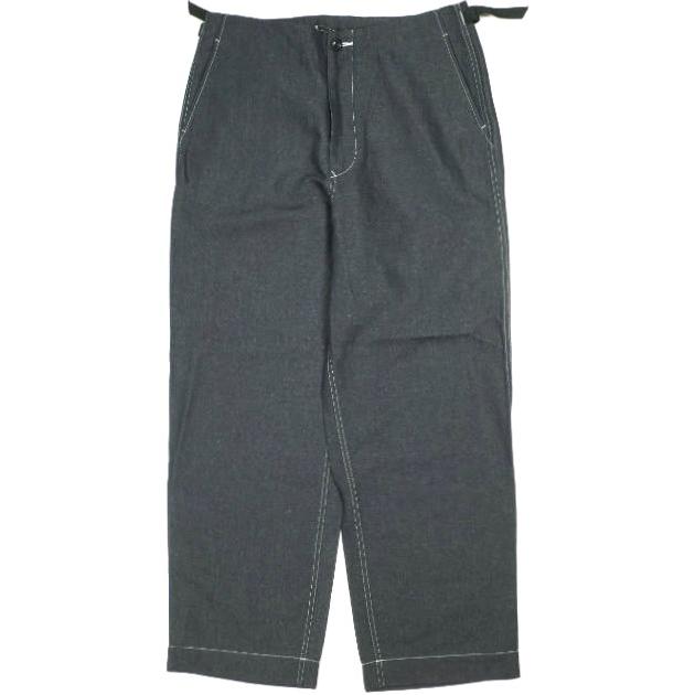 新品 un/unbient アン 23SS 日本製 PULL PANTS WIDE デニム プルパンツ ワイド UNPT57 2 NAVY アンビエント ジップフライ ボトムス g24795 | 