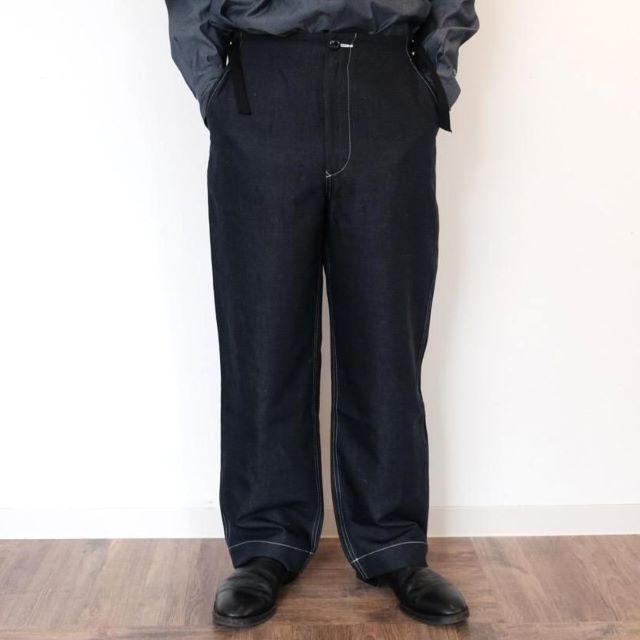 新品 un/unbient アン 23SS 日本製 PULL PANTS WIDE デニム プルパンツ ワイド UNPT57 2 NAVY アンビエント ジップフライ ボトムス g24795 |  | 02