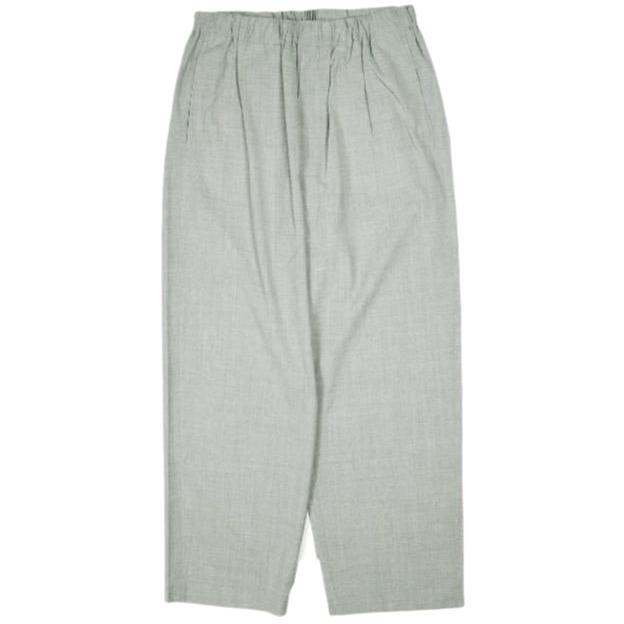 新品 un/unbient アン 24SS EASY TROUSERS トロピカルウール 2タック イージートラウザーズ UNPT59 3 MIXED GRAY アンビエント パンツ | 
