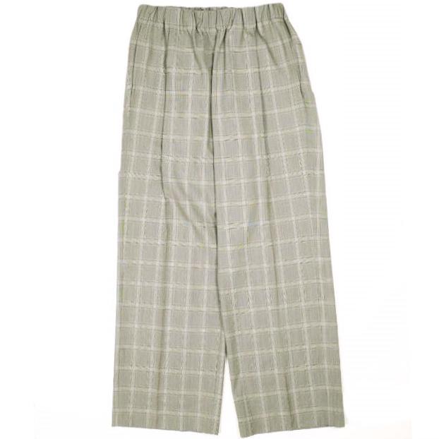 新品 un/unbient アン 25SS EASY TROUSERS T＆C Super140s ウールトロピカル イージートラウザーズ UNPT73 1 Pale Brown Check パンツ | 