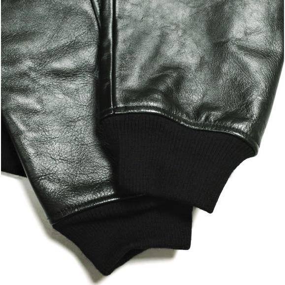 CHANGES チェンジーズ REMAKE VARSITY JACKET - 40’s WORK WOOL 袖レザー リメイクスタジャン Free NAVY/BLACK スタジアムジャンパー |  | 05