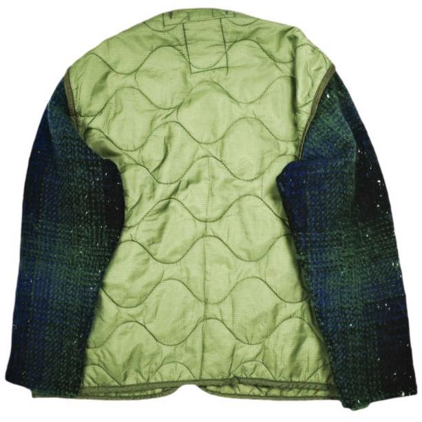 CHANGES チェンジーズ REMAKE QUILTING LINER MOHAIR SLEEVE JACKET リメイクキルティングライナーモヘアスリーブジャケット Free OLIVE |  | 01