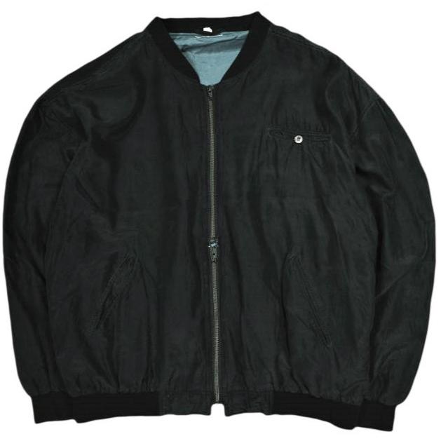 リメイク remake ネイビー ジャケット CHANGES チェンジーズ 日本製 REMAKE SILK BLOUSON リメイクシルク