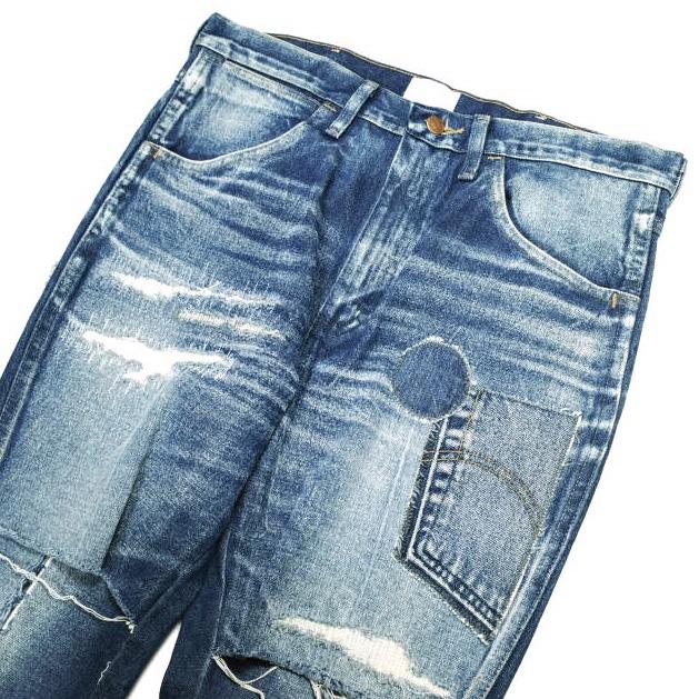 CHANGES チェンジーズ 日本製 REMAKE PATCHWORK DENIM PANTS リメイクパッチワークデニムパンツ Free Indigo Wrangler フレア ジーンズ |  | 02