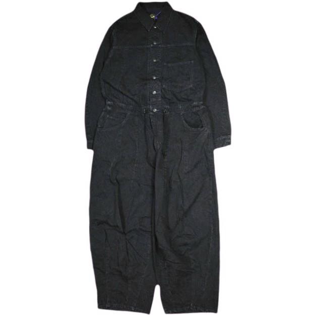 新品 Needles ニードルス H.D. All-In-One - 10oz Denim ヒザデルオールインワン 10オンスデニム NS165 S BLACK/PURPLE ジャンプスーツ | 