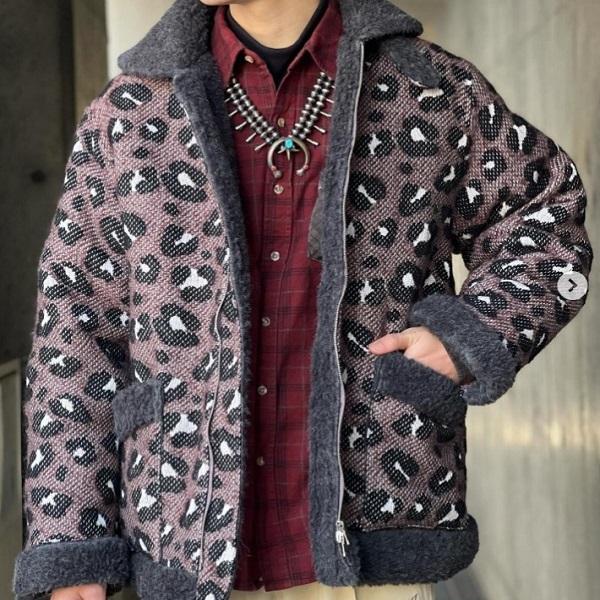 Needles ニードルス 23AW Irvin Flying Jacket - W/PE/R Big Leopard Jq. アービンフライングジャケット レオパード NS081 M 定価126,500円 |  | 02