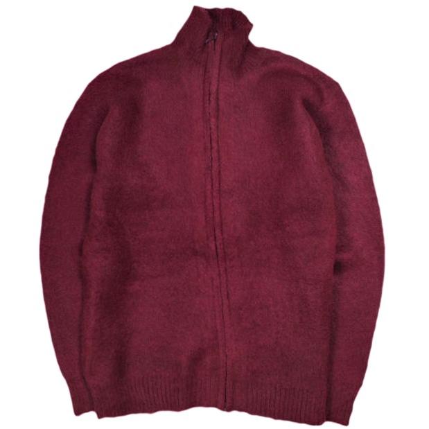 Needles ニードルス 23AW 日本製 ZIPPED MOHAIR CARDIGAN - SOLID ジップモヘアカーディガン NS283 L Bordeaux モヘヤ ニット トップス | 
