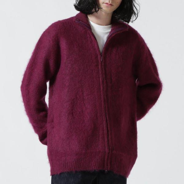 Needles ニードルス 23AW 日本製 ZIPPED MOHAIR CARDIGAN - SOLID ジップモヘアカーディガン NS283 L Bordeaux モヘヤ ニット トップス |  | 02