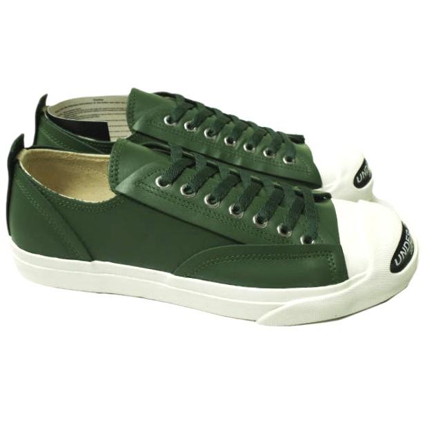 新品 UNDERCOVER アンダーカバー 24AW TOE LOGO LEATHER SNEAKERS トゥロゴ レザースニーカー UC2D9F02 L(27-27.5cm) GREEN シューズ |  | 02