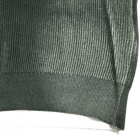 新品 ssstein シュタイン 25SS 日本製 DISCOLORATION RIB KNIT LS フェード加工 クルーネックニット ST.1133 S GREY セーター トップス |  | 06