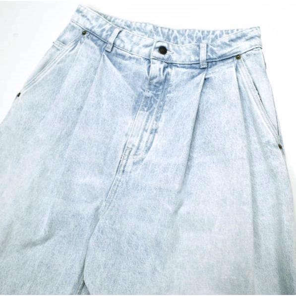HED MAYNER ヘドメイナー 25SS イタリア製 PLEATED DENIM PANTS 2プリーツデニムパンツ HMMA67021A HA190 XS LIGHT/PASTEL BLUE ワイド バギー ジーンズ 定価101,200円 ボトムス【新古品】【中古】【HED MAYNER】 新品 HED MAYNER ヘドメイナー 25SS PLEATED DENIM PANTS 2プリーツ