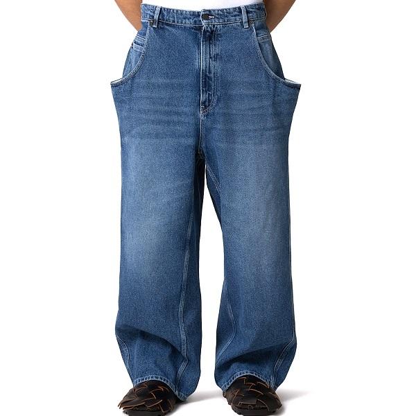 HED MAYNER ヘドメイナー 25SS イタリア製 DENIM PANTS バギーデニムパンツ HMMA67023A HA191 XS BRIGHT BLUE ワイド ジーンズ 定価115,500円 ボトムス【新古品】【中古】【HED MAYNER】 新品 HED MAYNER ヘドメイナー 25SS DENIM PANTS バギーデニムパンツ