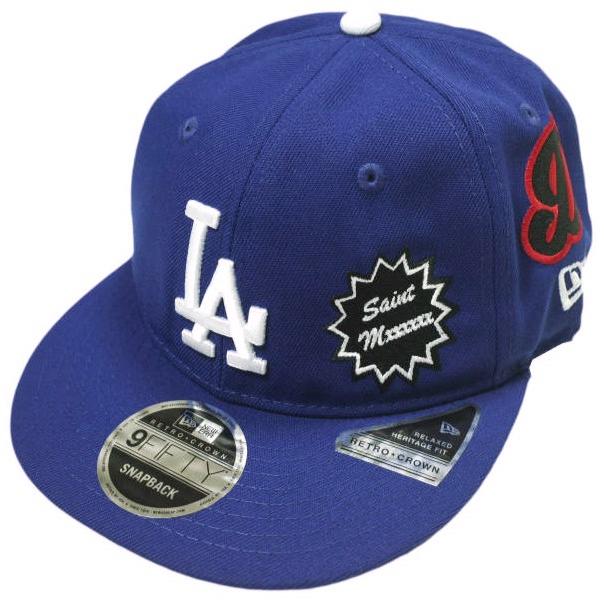 新品 SAINT MICHAEL x NEW ERA x MLB セントマイケル 25SS NE_CAP / DODGERS 9FIFTY ベースボールキャップ SM-HR8-0000-C46 BLUE | 