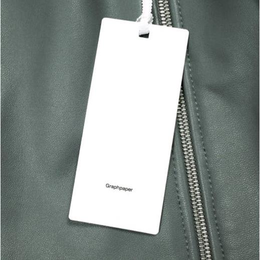 新品 Graphpaper グラフペーパー 24AW Sheep Leather Track Blouson シープレザートラックブルゾン GM243-30097 2 GRAY レザージャケット |  | 03