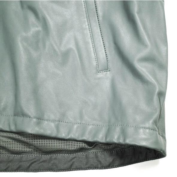 新品 Graphpaper グラフペーパー 24AW Sheep Leather Track Blouson シープレザートラックブルゾン GM243-30097 2 GRAY レザージャケット |  | 05