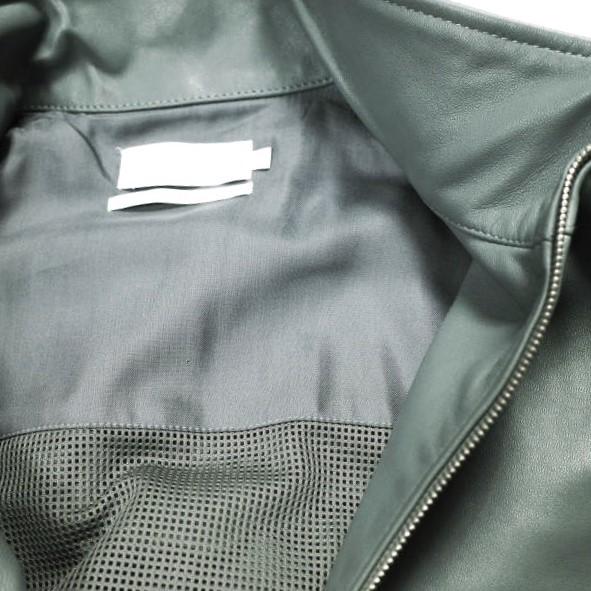 新品 Graphpaper グラフペーパー 24AW Sheep Leather Track Blouson シープレザートラックブルゾン GM243-30097 2 GRAY レザージャケット |  | 07