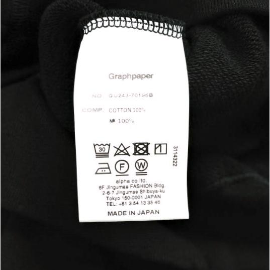 新品 Graphpaper グラフペーパー 24AW 日本製 AZUMA TERRY HOODIE GU243-70196B 2 BLACK 裏毛 スウェットプルオーバーパーカー g24930 |  | 08