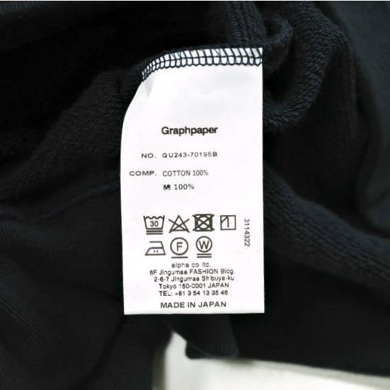 新品 Graphpaper グラフペーパー 24AW AZUMA Terry Crew Neck Sweat アズマテリー クルーネックスウェット GU243-70195B 2 NAVY 裏毛 |  | 08