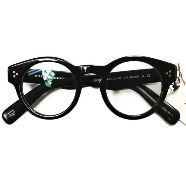 新品 MOSCOT モスコット GRUNYA 45サイズ ユニセックスモデル グルンヤ BLACK/CLEAR(度無し) 45□22-147 ラウンド サングラス 眼鏡 メガネ |  | 01