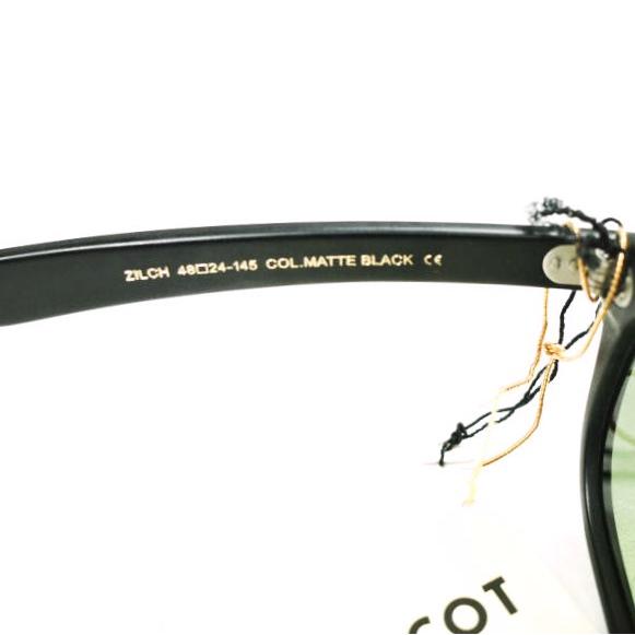 新品 MOSCOT モスコット ZILCH 48サイズ ユニセックスモデル ズリック MATTE BLACK/GREEN 48□24-145 ウェリントン サングラス 眼鏡 メガネ |  | 06