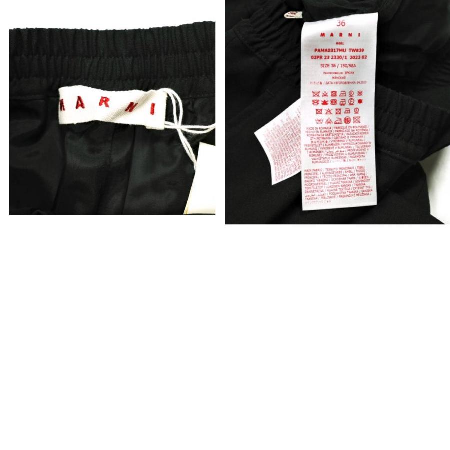新品 MARNI マルニ 23AW Wool Tropical 1-Pleat Trousers ウールトロピカル1プリーツテーパードパンツ PAMA0317MU 36 BLACK 定価97,900円 |  | 09