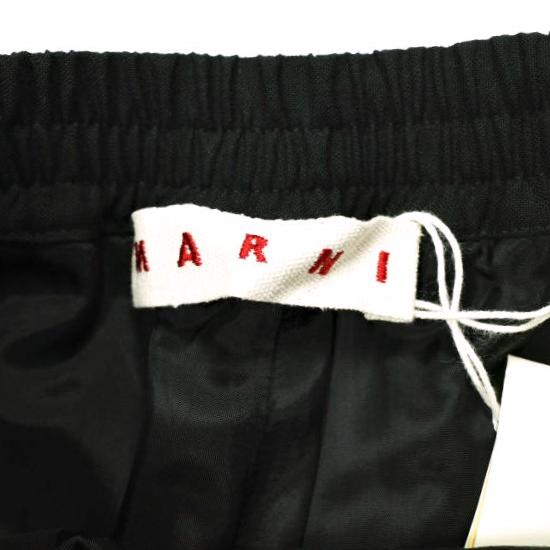 新品 MARNI マルニ 23AW Wool Tropical 1-Pleat Trousers ウールトロピカル1プリーツテーパードパンツ PAMA0317MU 38 BLACK 定価97,900円 |  | 09