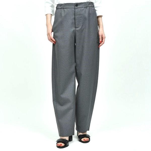 新品 MARNI マルニ 25SS グレー ウール製ストレートパンツ マルニシンボル入り PAMA0482U0 TW839 36 GRAPHITE 定価146,300円 トロピカル |  | 02