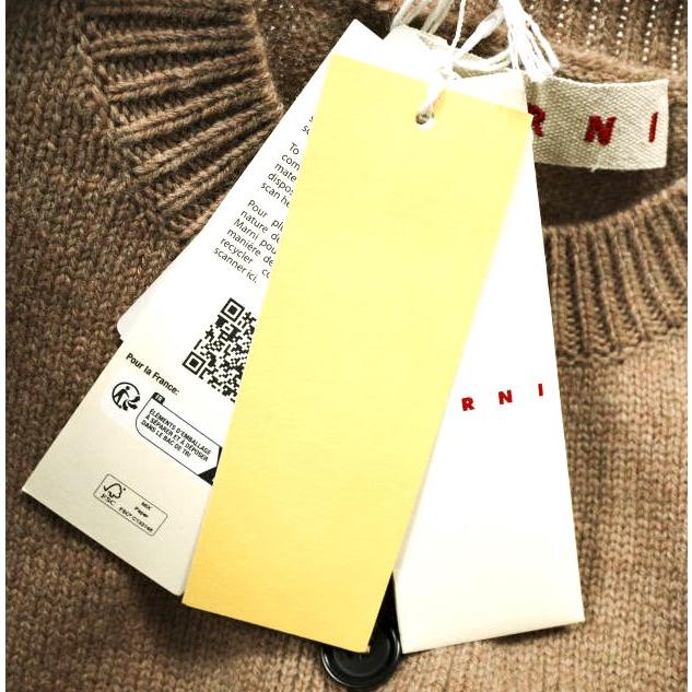 新品 MARNI マルニ 24AW VIRGIN WOOL LOGO CARDIGAN ヴァージンウールロゴカーディガン CDMD0309Q1 UFW608 36 BEIGE 定価174,900円 ニット |  | 02