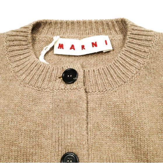 新品 MARNI マルニ 24AW VIRGIN WOOL LOGO CARDIGAN ヴァージンウールロゴカーディガン CDMD0309Q1 UFW608 36 BEIGE 定価174,900円 ニット |  | 03