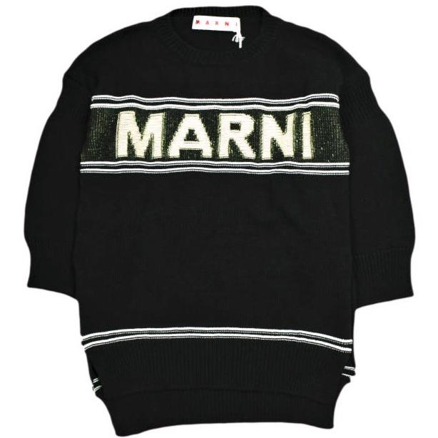 新品 MARNI マルニ 24SS マキシロゴ インターシャニット GCMD0397Q0 UFC400 38 BLACK(00N99) セーター 定価128,700円 トップス g24984 | 