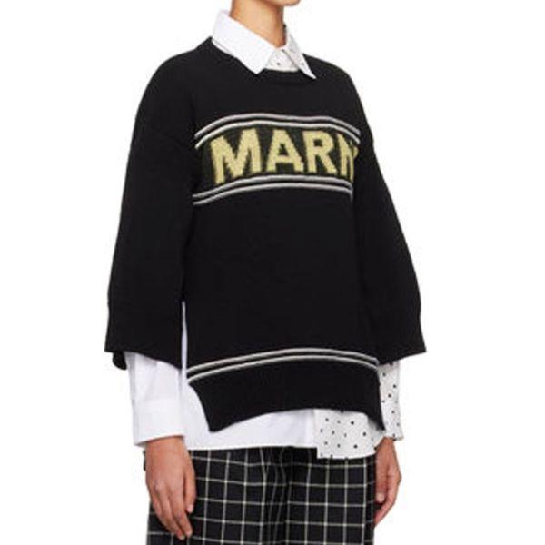 新品 MARNI マルニ 24SS マキシロゴ インターシャニット GCMD0397Q0 UFC400 38 BLACK(00N99) セーター 定価128,700円 トップス g24984 |  | 02