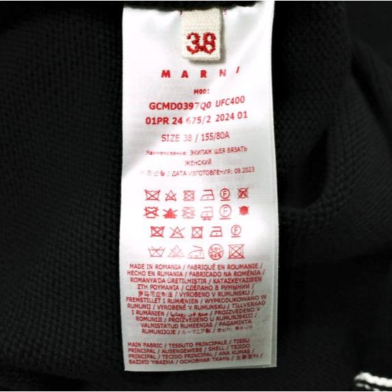 新品 MARNI マルニ 24SS マキシロゴ インターシャニット GCMD0397Q0 UFC400 38 BLACK(00N99) セーター 定価128,700円 トップス g24984 |  | 09