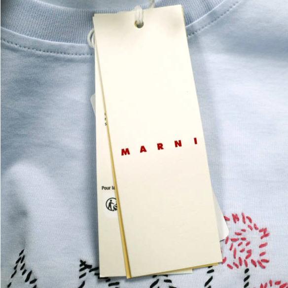 新品 MARNI マルニ 24SS ORGANIC COTTON JERSEY LOGO TEE ロゴ刺繍Tシャツ THJE0293S0 UTC017 38 LIGHT BLUE(00B21) 半袖 定価64,900円 |  | 03
