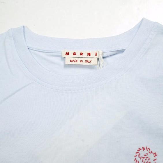 新品 MARNI マルニ 24SS ORGANIC COTTON JERSEY LOGO TEE ロゴ刺繍Tシャツ THJE0293S0 UTC017 38 LIGHT BLUE(00B21) 半袖 定価64,900円 |  | 05