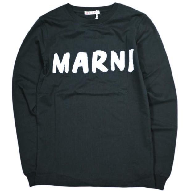 新品 MARNI マルニ 24AW ペイントロゴ ロングスリーブTシャツ THJE0294P1 USCS11 38 BLACK(L2N99) 長袖 カットソー 定価59,400円 g24987 | 