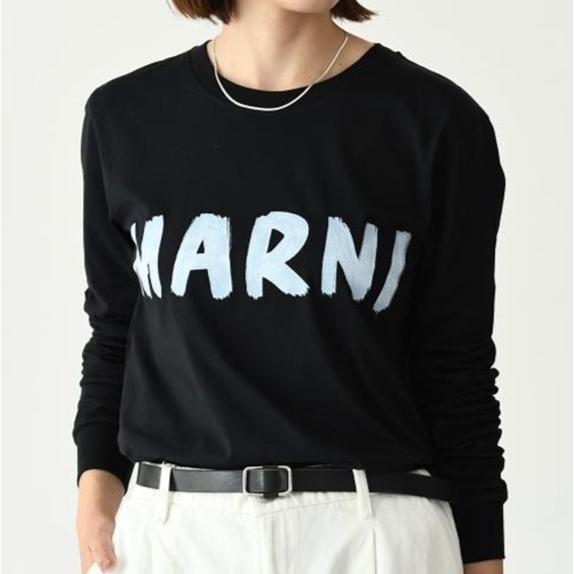新品 MARNI マルニ 24AW ペイントロゴ ロングスリーブTシャツ THJE0294P1 USCS11 38 BLACK(L2N99) 長袖 カットソー 定価59,400円 g24987 |  | 02