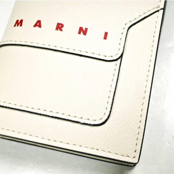 新品 MARNI マルニ 24AW サフィアーノレザー 二つ折り財布