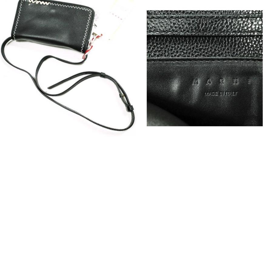 新品 MARNI マルニ 25SS Mending Black Leather Shoulder Bag 2WAY レザーショルダーバッグ PHMO0038U1 P6533 BLACK(00N99) 定価157,300円 |  | 09