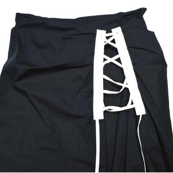 新品 DRIES VAN NOTEN ドリスヴァンノッテン 24SS SIAMO 8329 W.W.SKIRT レースアップラップスカート 34 MID NIGHT 定価85,800円 g25000 |  | 04