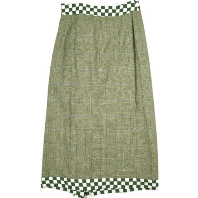 新品 DRIES VAN NOTEN ドリスヴァンノッテン 24SS SOLE 8227 W.W.SKIRT チェッカーフリルスカート 241-010830-8227-976 34 定価159,500円 |  | 01