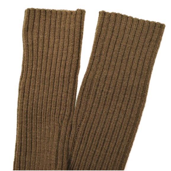 新品 DRIES VAN NOTEN ドリスヴァンノッテン 24AW TUSK 9706 W.K.GLOVES リブ編みニットロンググローブ Brown 手袋 定価60,500円 g25017 |  | 05