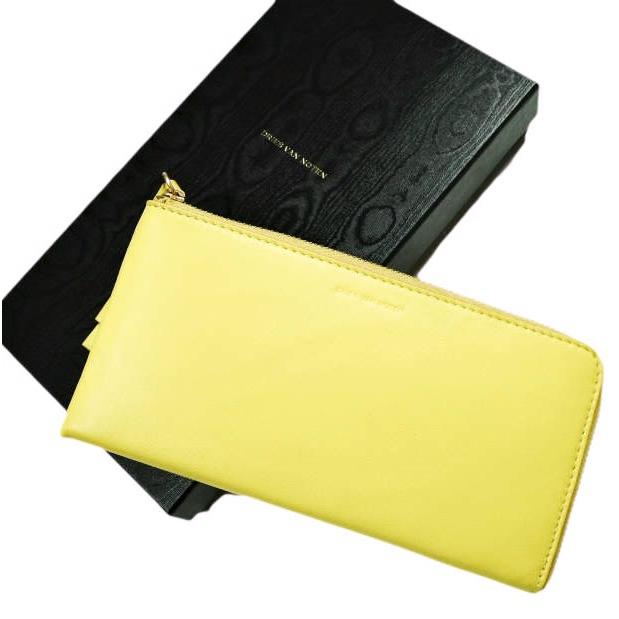 新品 DRIES VAN NOTEN ドリスヴァンノッテン 24AW BW242-SLG963 Q.190 W.L.WALLET L字ジップ レザーロングウォレット YELLOW 長財布 | 