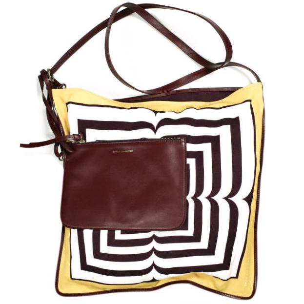 新品 DRIES VAN NOTEN ドリスヴァンノッテン 24SS BW241-SCARF217-736 W.L.BAG レザーポーチ付き スカーフショルダーバッグ 定価112,200円 | 