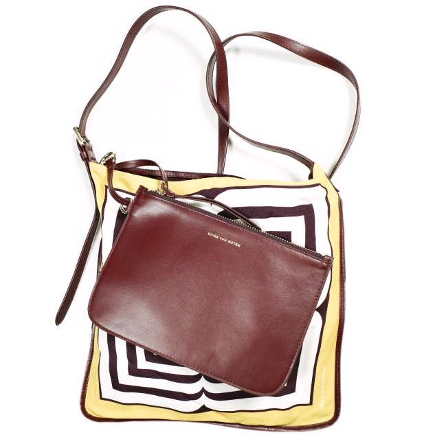 新品 DRIES VAN NOTEN ドリスヴァンノッテン 24SS BW241-SCARF218-736 W.L.BAG レザーポーチ付き スカーフショルダーバッグ 定価102,300円 |  | 01