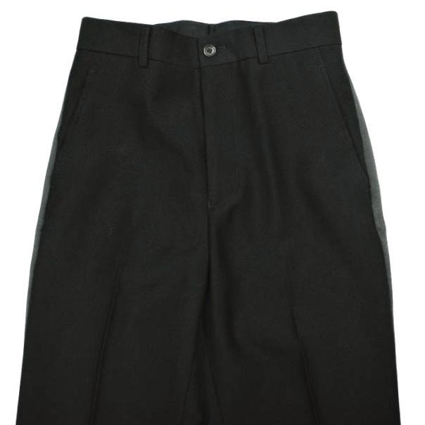 新品 noir kei ninomiya コムデギャルソン 24AW ウールモヘヤドスキンパンツ 3N-P001 XS BLACK 定価64,900円 サイドライン スラックス |  | 04