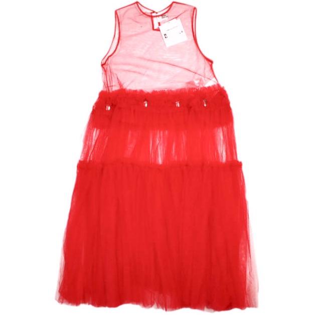 新品 noir kei ninomiya コムデギャルソン 25SS Detachable Skirt Dress デタッチャブル チュールワンピース 3O-O002 S RED 定価80,300円 | 